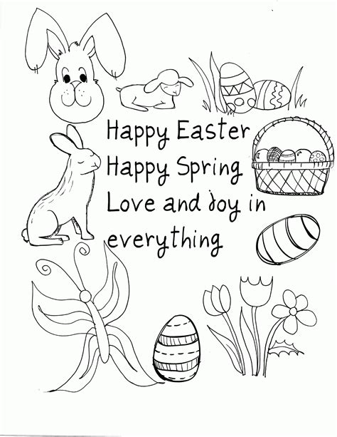 happy easter coloring pages pdf